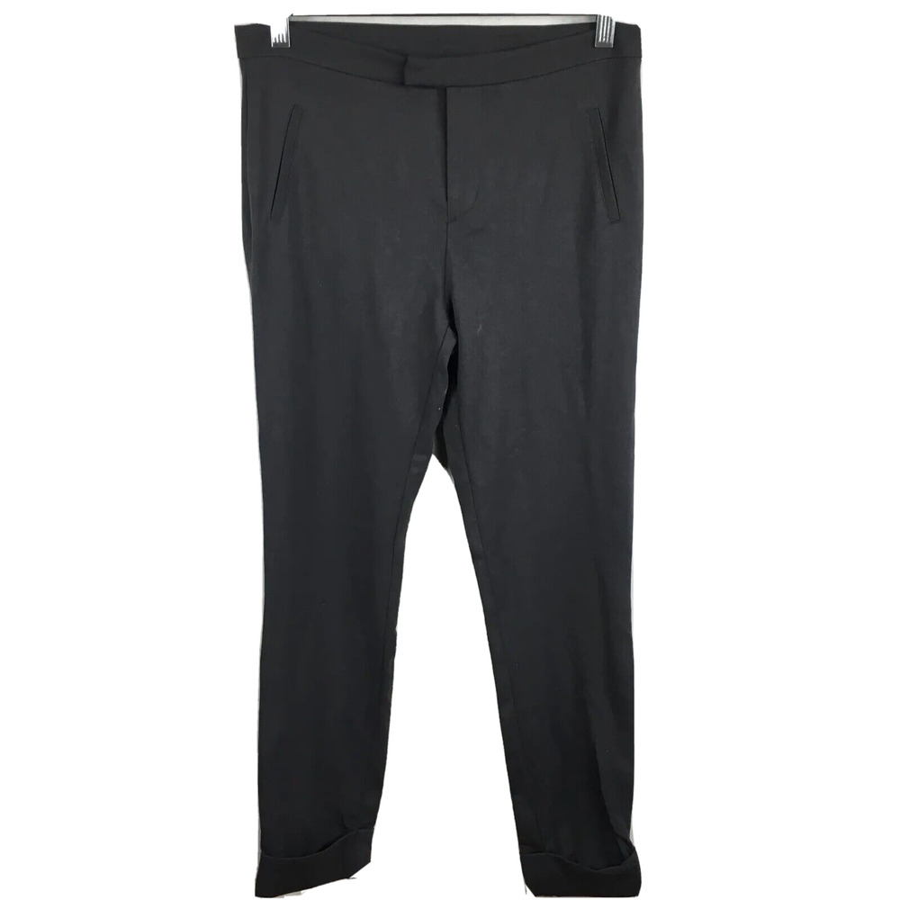 Gramercy 22 Pants Womens Sz S Black High Rise Cuffed Slim Pants Trousers Stretch